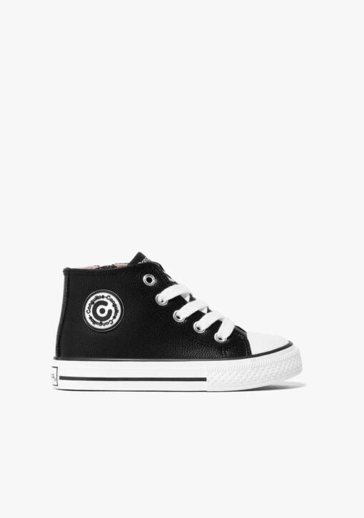 zapatilla botin negro MIS14130 MI128305 conguitos lado chikihuellas