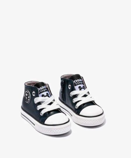 zapatilla botin negro MIS14130 MI128305 conguitos frente pequeño chikihuellas