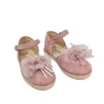 esparteña yute rosa flor chuches