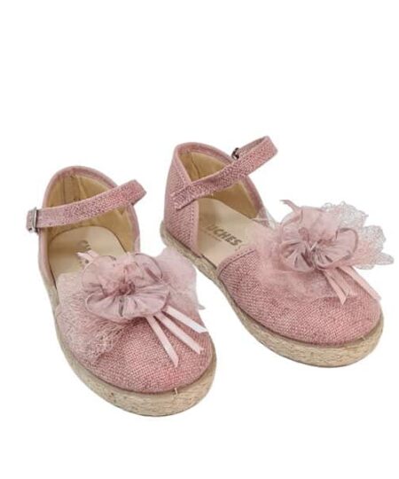 esparteña yute rosa flor chuches