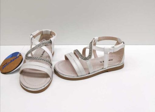 Sandalia Brillantes Blanca Mayoral - Imagen 1