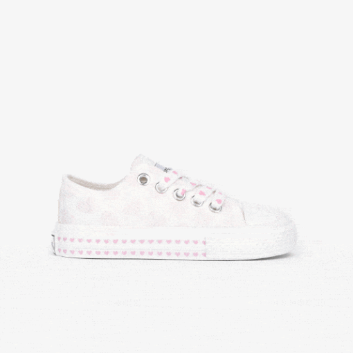 Zapatillas de Lona Solares Corazones Cordones Conguitos - Imagen 1