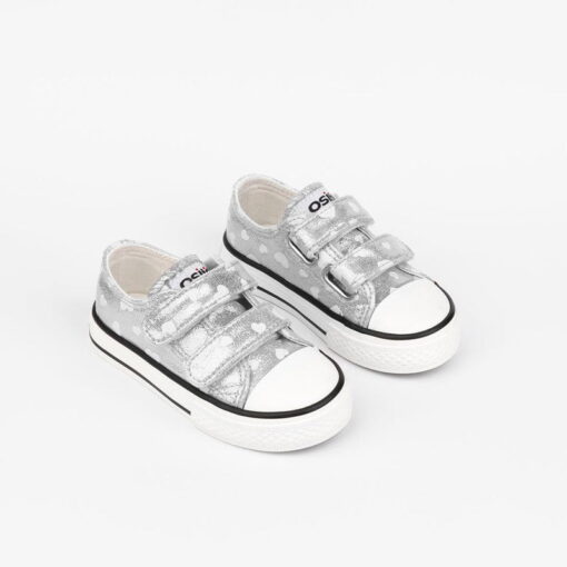 Zapatillas de Lona Brilla Oscuridad Plateada Conguitos - Imagen 2
