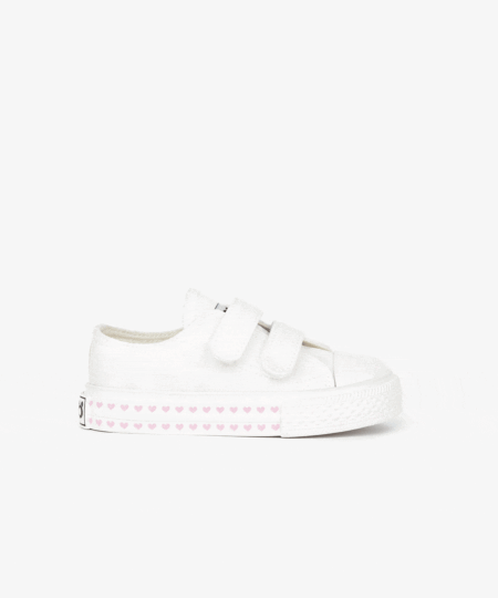Zapatillas de Lona Solares Corazones Velcro Conguitos