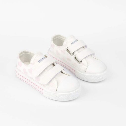 Zapatillas de Lona Solares Corazones Velcro Conguitos - Imagen 2