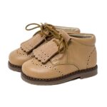 bota calzado respetuoso 11255 beige flecos piruflex cordones chikihuellas