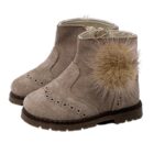 bota calzado respetuoso camel PF506 piruflex cremallera pompom chikihuellas