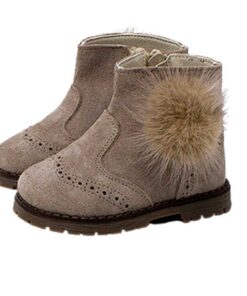 bota calzado respetuoso camel PF506 piruflex cremallera pompom chikihuellas
