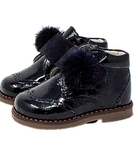 bota pompom calzado respetuoso 11924 piruflex velcro marino chikihuellas