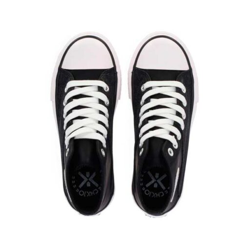 botin lona 23297 CITY UP KIDS-15 Negro arriba chika10 chikihuellas