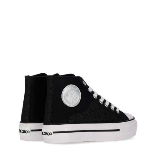 botin lona 23297 CITY UP KIDS-15 Negro atras chika10 chikihuellas