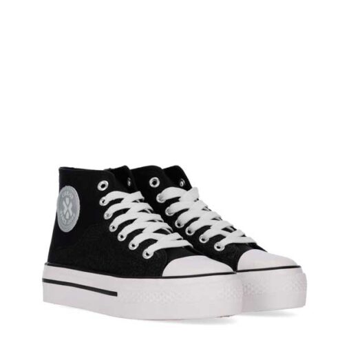 botin lona 23297 CITY UP KIDS-15 Negro frente chika10 chikihuellas