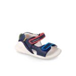 sandalia punta descubierta azul biomecanics biogateo velcro 232167 A chikihuellas frente