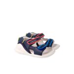 sandalia punta descubierta azul biomecanics biogateo velcro 232167 A chikihuellas frente par