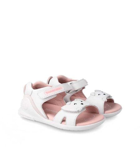 sandalia puntera descubierta biomecanics gatito gato blanca 232161 C chikihuellas frente par