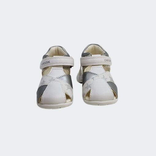sandalia-blanca-plata-geox-frente-chikihuellas Sandalia Blanca Plata Geox - Imagen 3