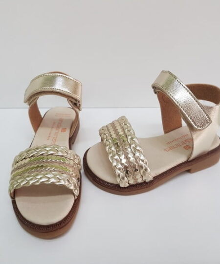 Sandalia Trenzas Dorado Andanines