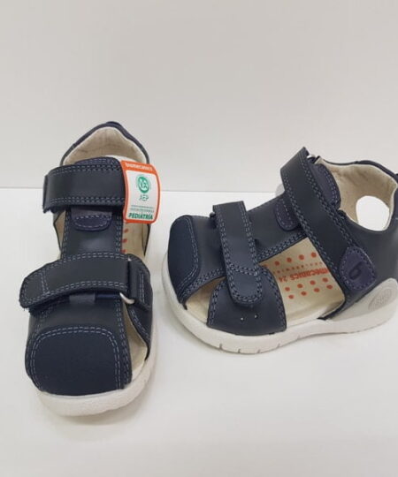 Sandalia Doble Velcro Marino Biomecancis