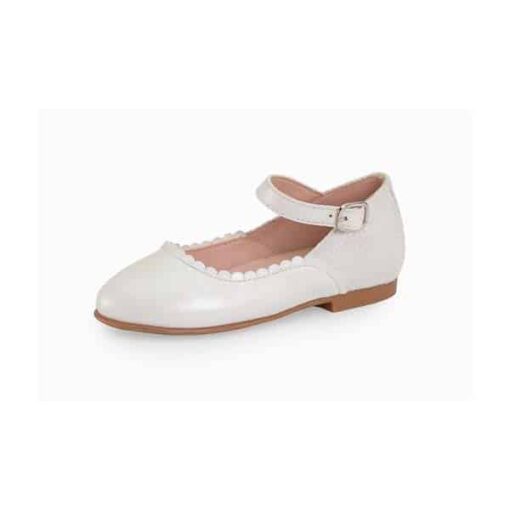 Zapato Ceremonia Blanco Hebilla Titanitos - Imagen 1