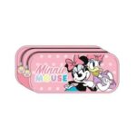 estuche dos compartimentos con cremallera de minnie y daisy