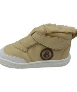 bota gerona pelo beige cierre velcro marca Blandy Shoes