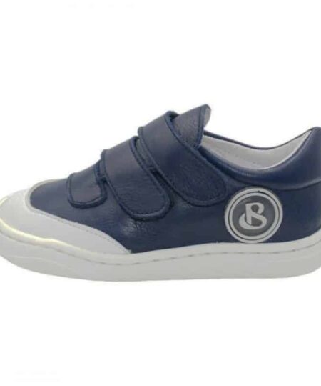 deportiva new school marino de piel y cierre de velcro de la marca blandy shoes
