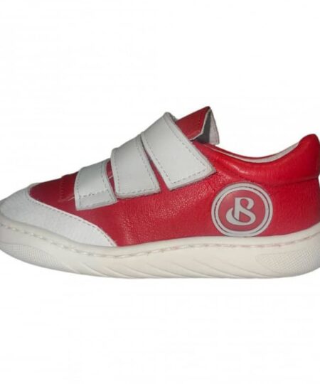 deportiva valery rojo velcro blanco blandy shoes
