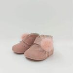 bota sin suela rosa pompom chuches