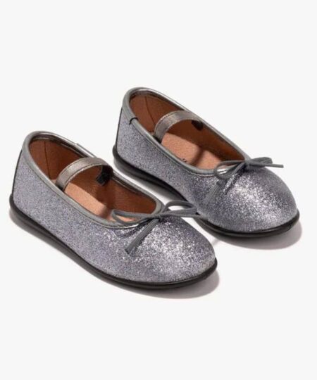 mercedita glitter plata con elastico en el empeine de coguitos