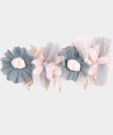 flor verde agua para zapato de comunion