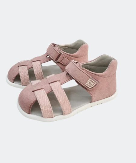 sandalia lino rosa niña pirufin