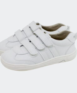 deportiva blanca tres velcros calzado respetuoso marca piruflex