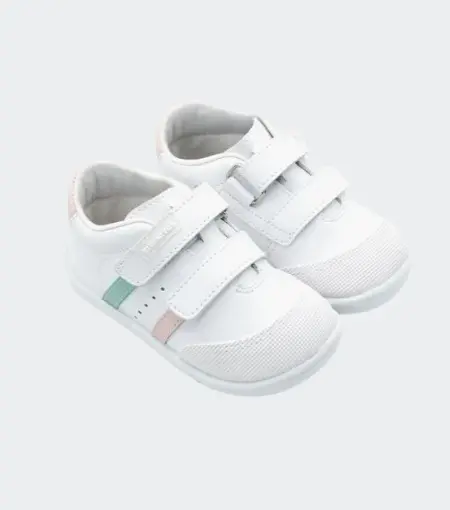 deportiva amancio blanco rosa titanitos