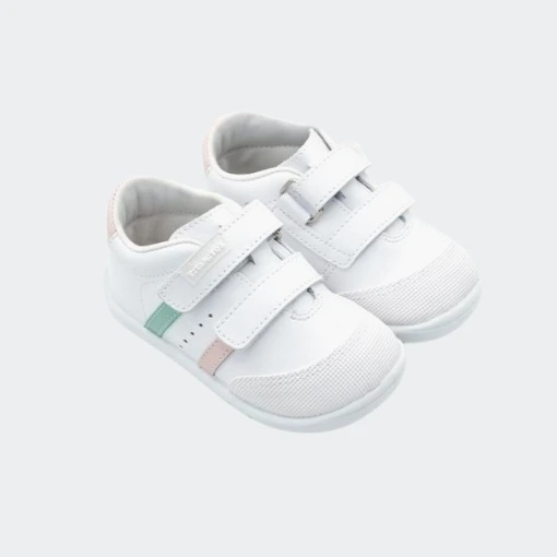 deportiva amancio blanco rosa titanitos