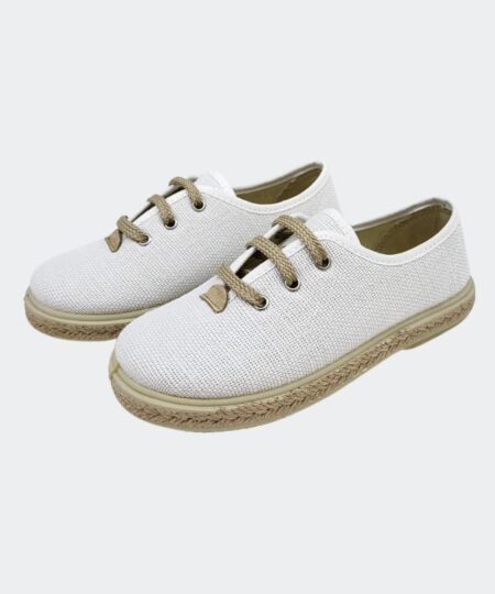 Alpargata Blucher Cordones Blanco Vulpeques