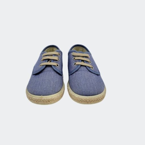 alpargata-blucher-jeans-vulpeques-1017-rw-frente-chikihuellas Alpargata Blucher Cordones Jeans Vulpeques - Imagen 3