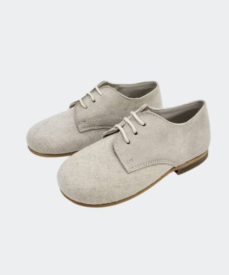 blucher color crudo en lino con cordones de la marca pirufin