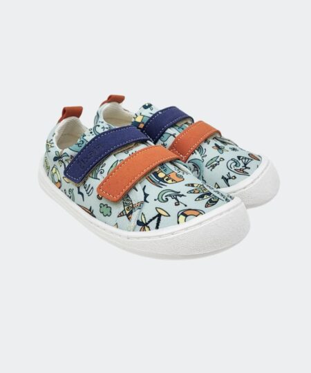 zapatillas lona surf papaya flexinens 9110-r es una lona respetuosa con cierre de doble velcro