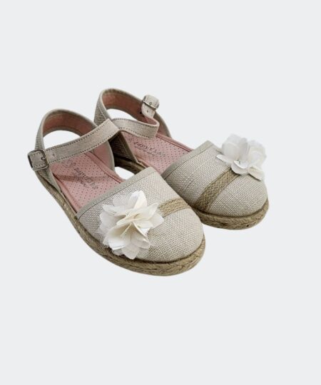 Esparteña Lino Beige Flor Zapy