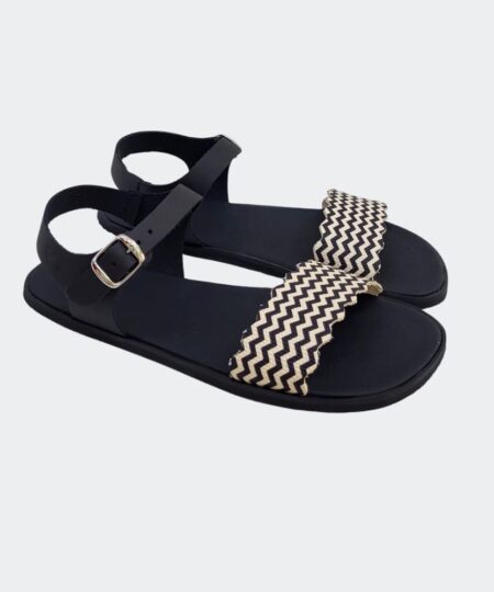 Sandalia Barefoot Mujer Negro Flexines