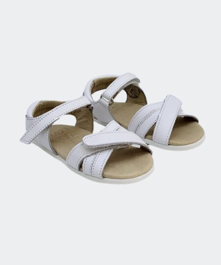 Sandalia Respetuosa Velcro Blanca Flexinens