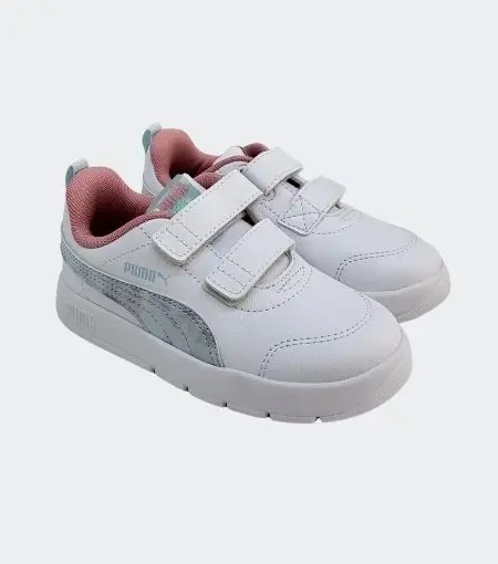 Deportiva Courtflex Blanco Metalizado Puma