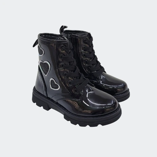 bota-corazones-negro-conguitos-chikihuellas Bota Corazones Negro Conguitos