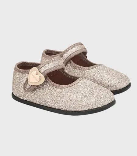 Merceditas Barefoot Doradas Corazon Conguitos